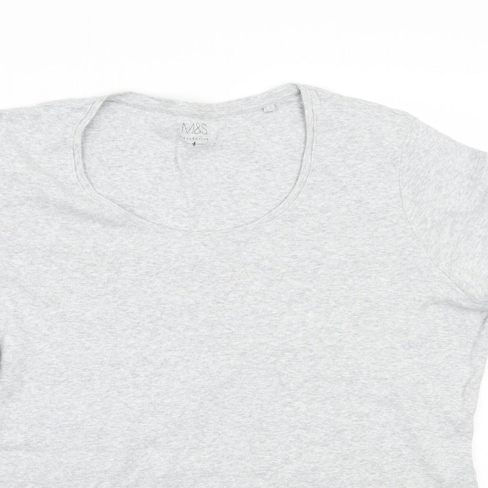 Marks and Spencer Womens Grey   Basic T-Shirt Size 22