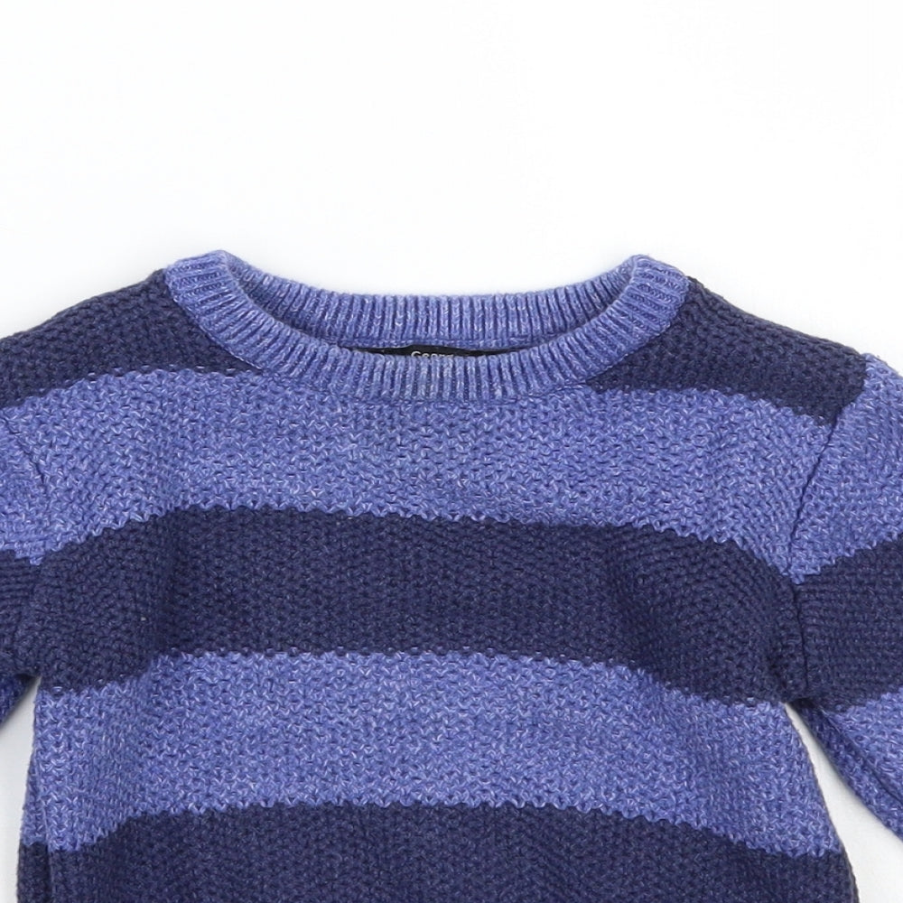 George Boys Blue Striped  Pullover Jumper Size 2-3 Years