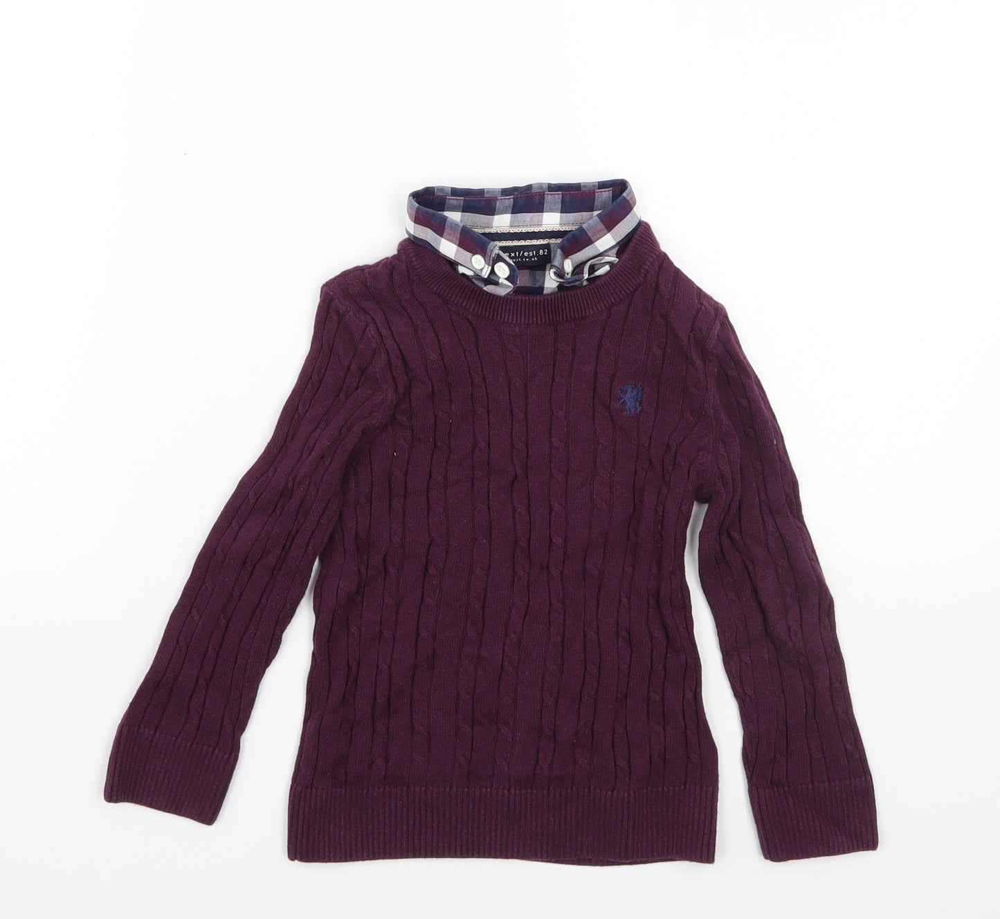 NEXT Girls Purple   Pullover Jumper Size 2-3 Years