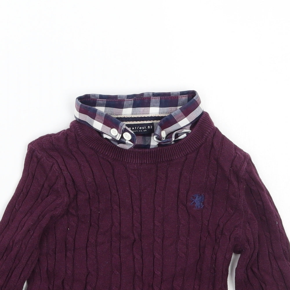 NEXT Girls Purple   Pullover Jumper Size 2-3 Years