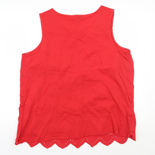 Papaya Womens Red   Basic T-Shirt Size 20