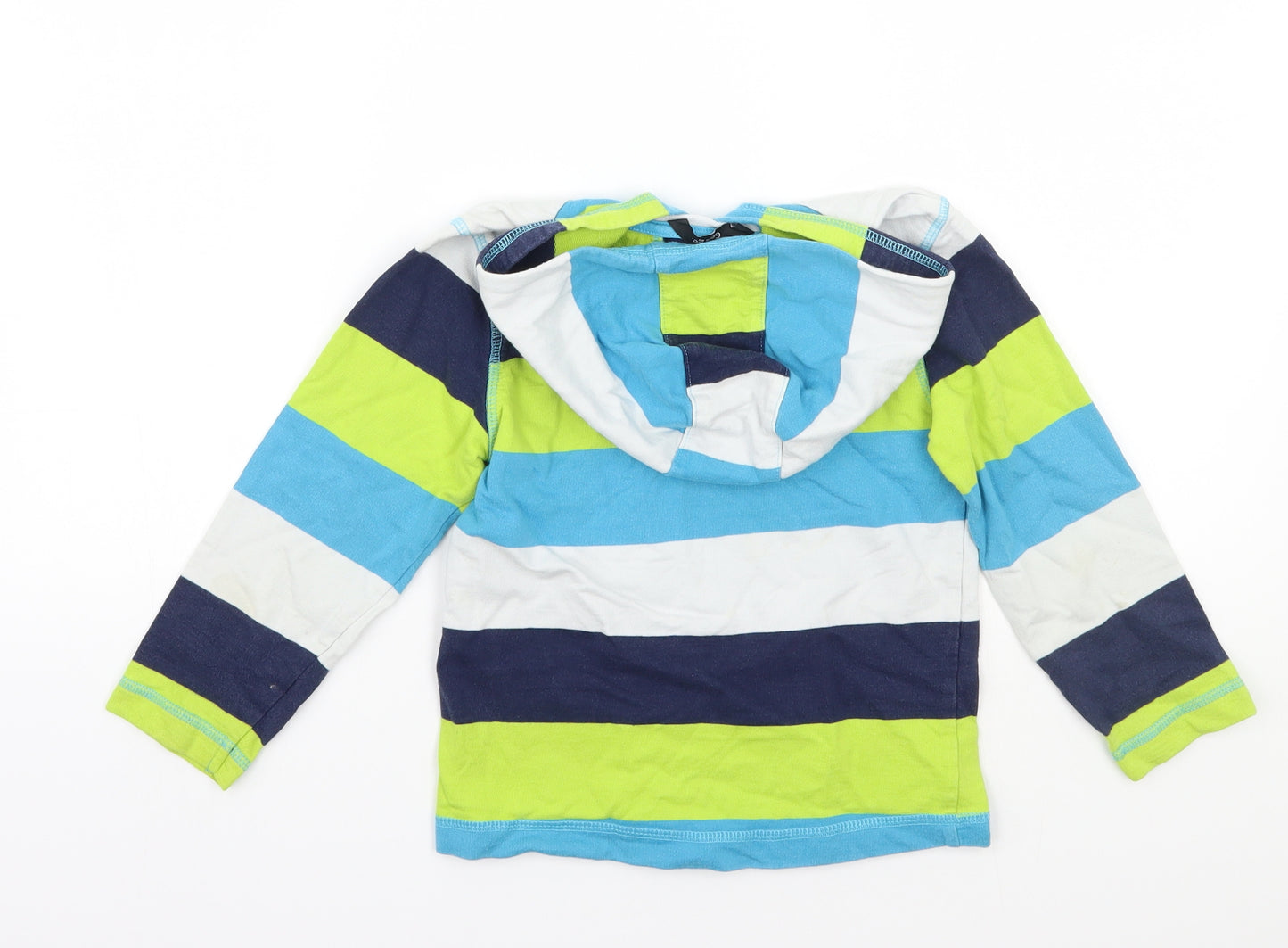 George Boys Blue Striped  Pullover Hoodie Size 4-5 Years