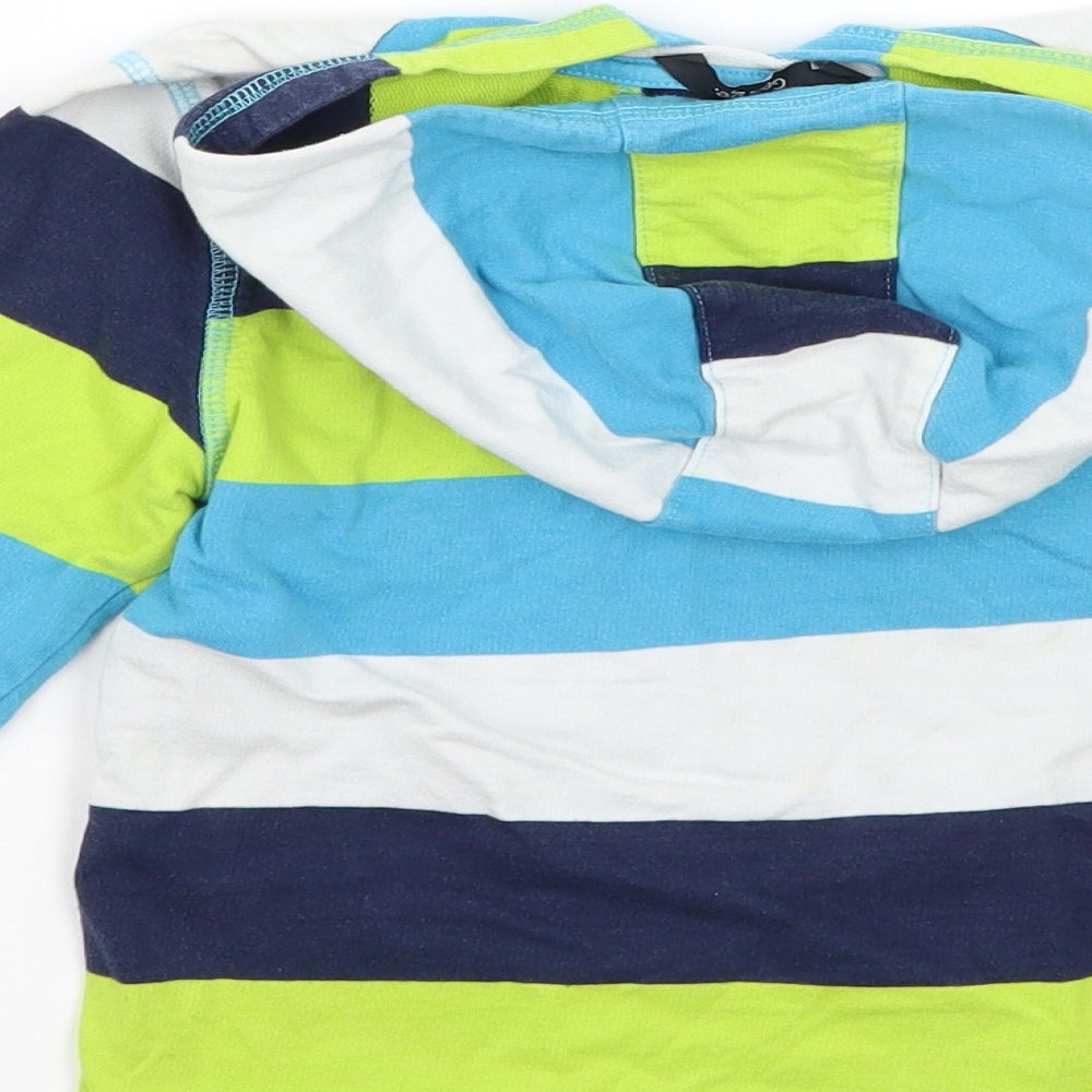 George Boys Blue Striped  Pullover Hoodie Size 4-5 Years