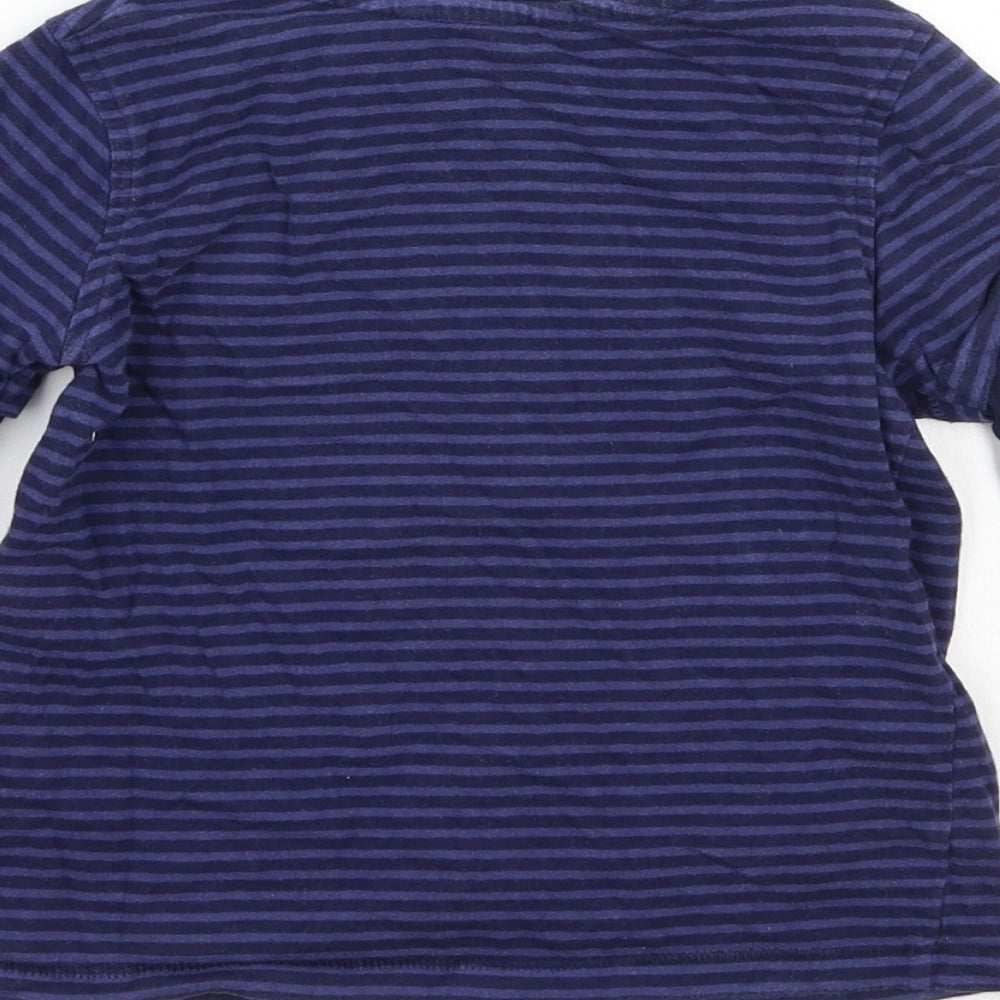 George Boys Blue Striped  Basic T-Shirt Size 3-4 Years