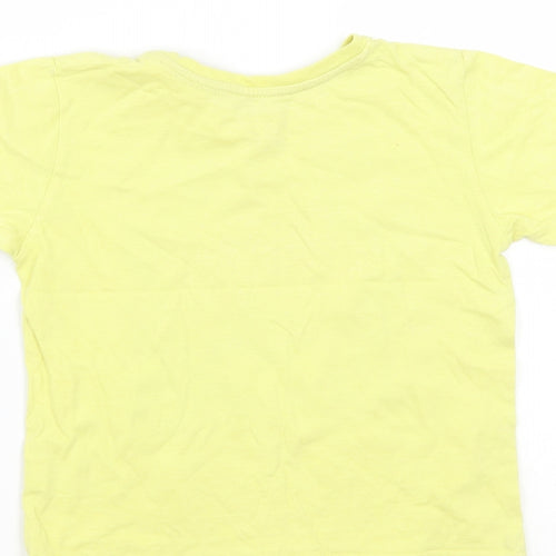 Rebel Boys Yellow   Basic T-Shirt Size 4-5 Years
