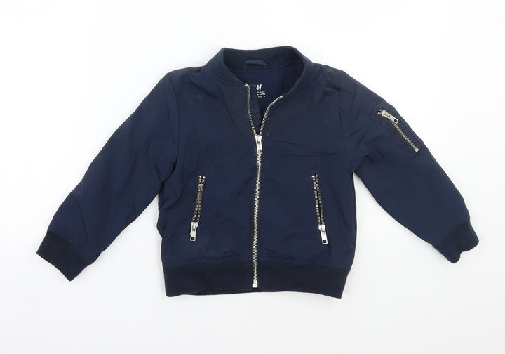 H&M Girls Blue Jacket Coat Size 3-4 Years