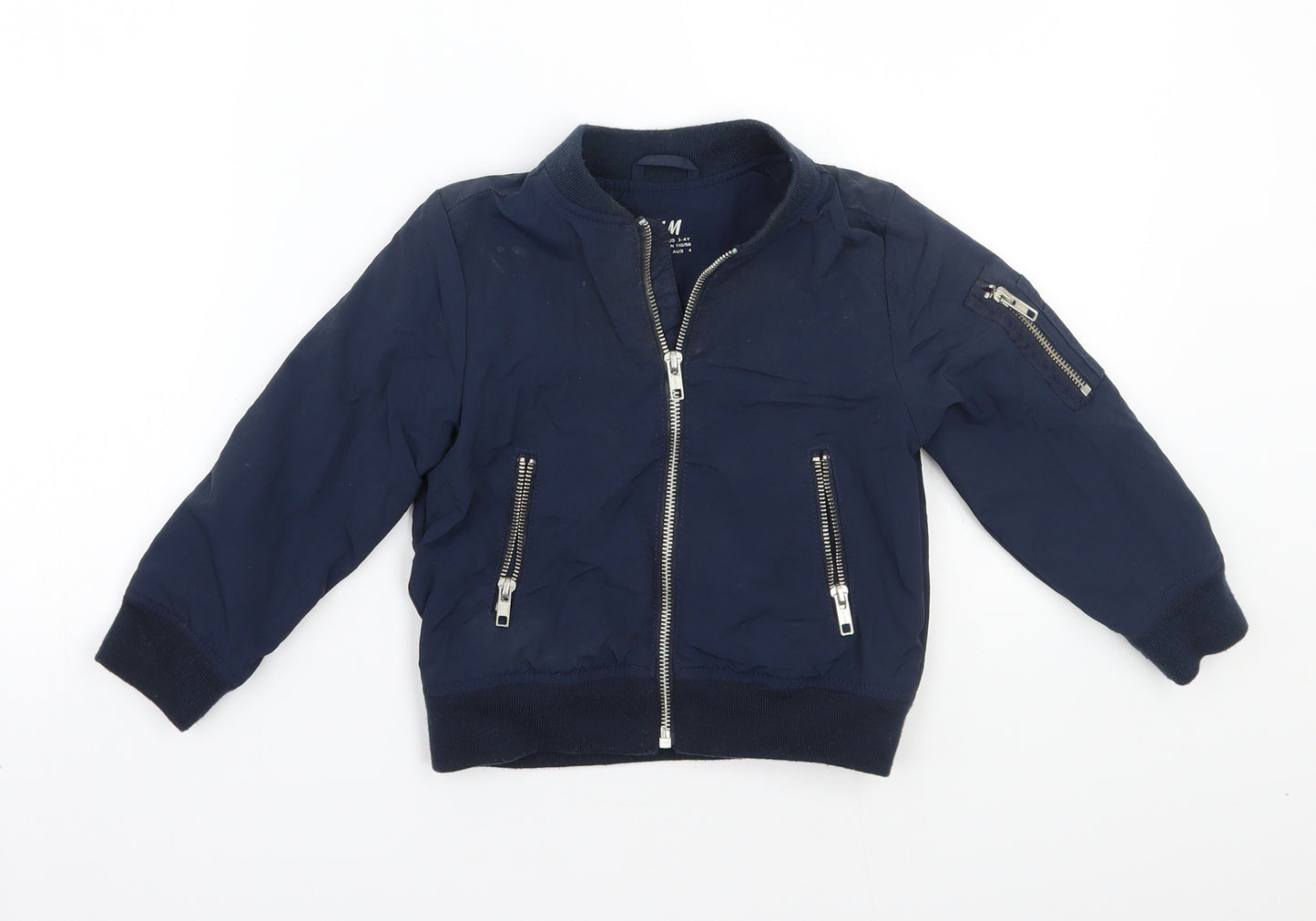 H&M Girls Blue   Jacket Coat Size 3-4 Years