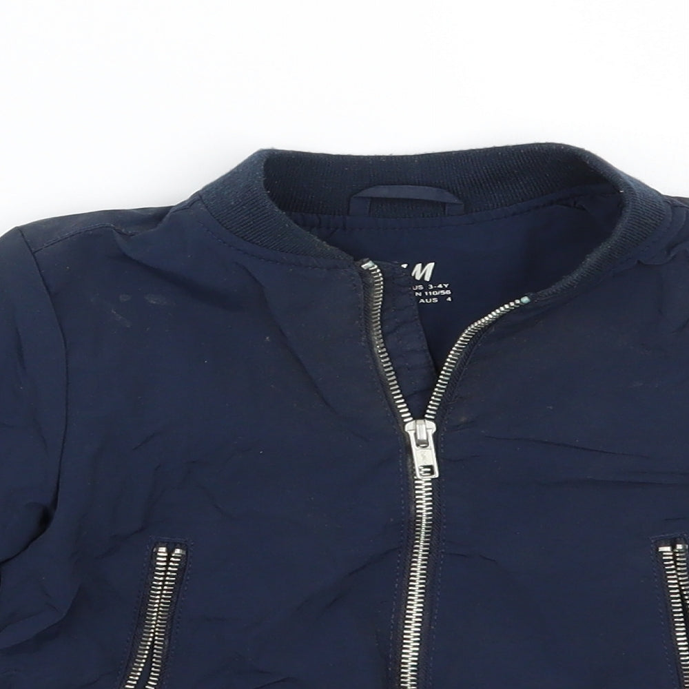 H&M Girls Blue   Jacket Coat Size 3-4 Years