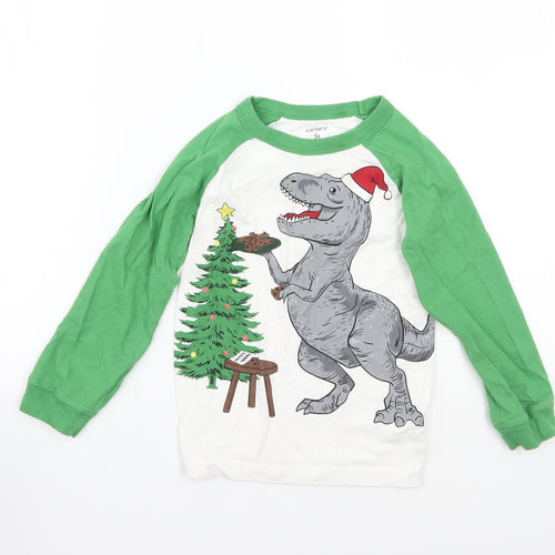 Carters Boys White   Basic T-Shirt Size 5 Years