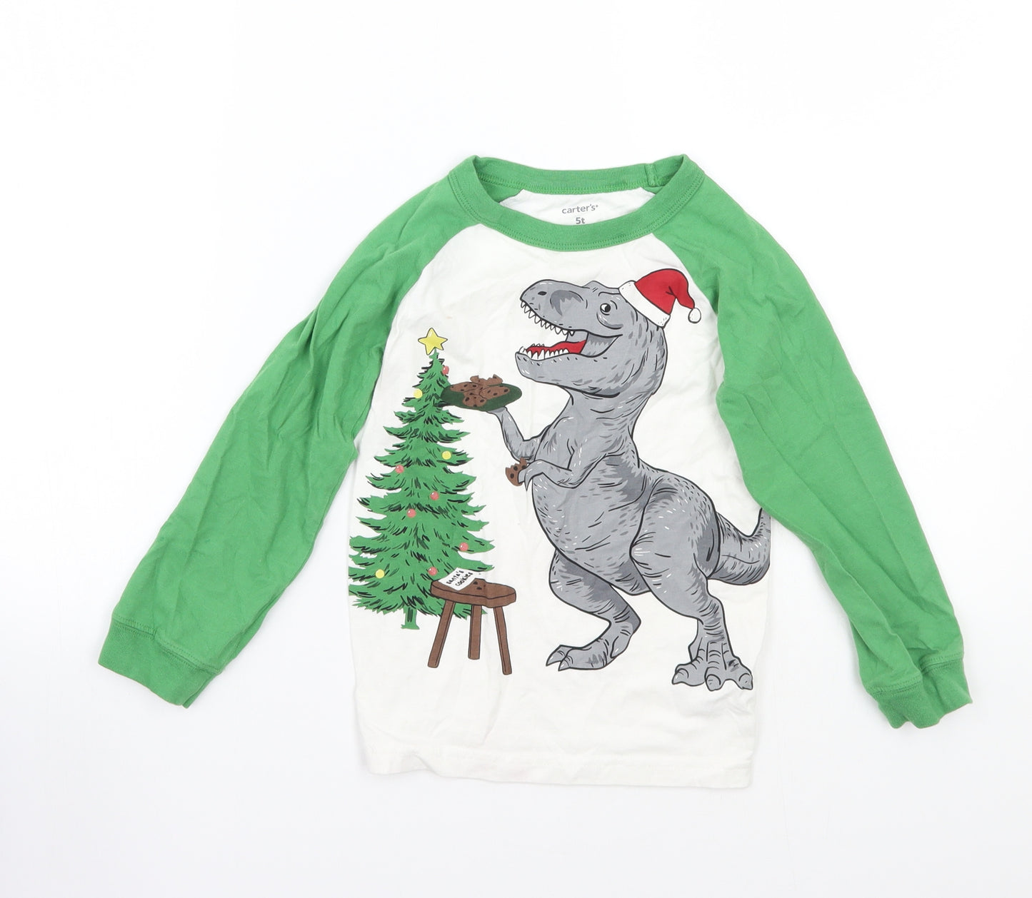 Carters Boys White   Basic T-Shirt Size 5 Years