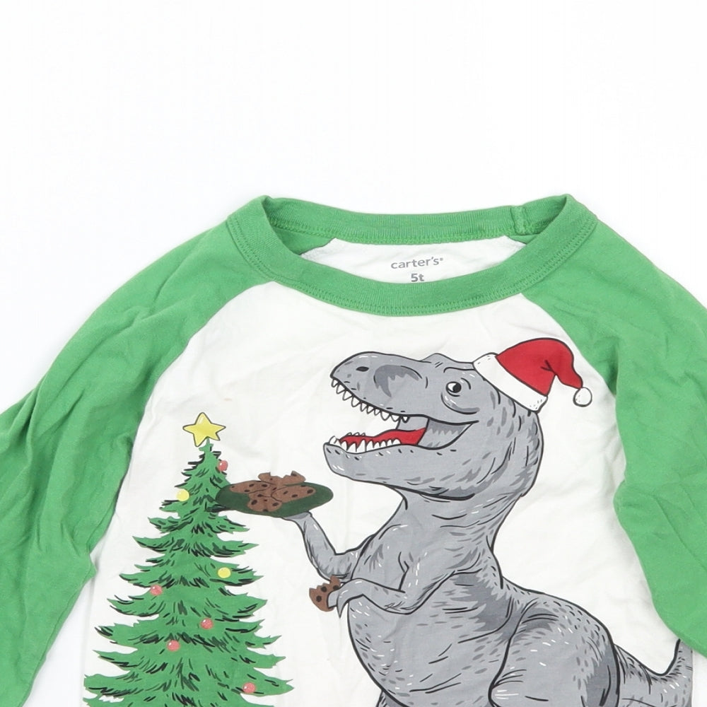 Carters Boys White   Basic T-Shirt Size 5 Years