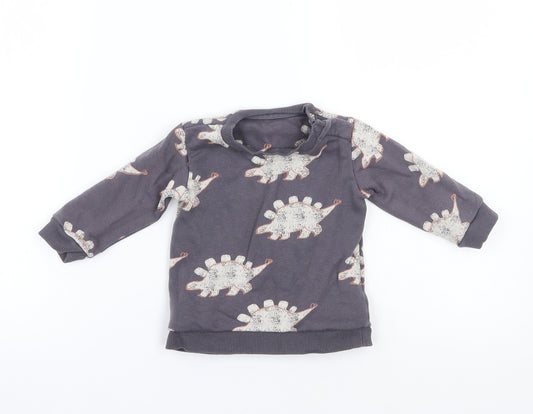 Front view of Marks & Spencer Baby Grey jumper, size 3-6, Months