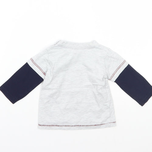 Matalan Baby Grey   Basic T-Shirt Size 6-9 Months