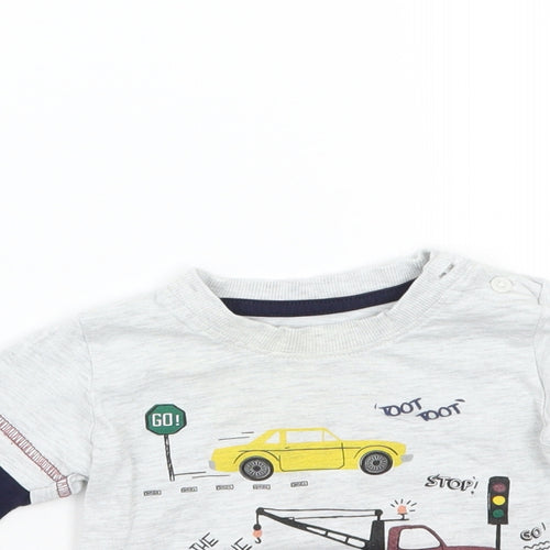 Matalan Baby Grey   Basic T-Shirt Size 6-9 Months