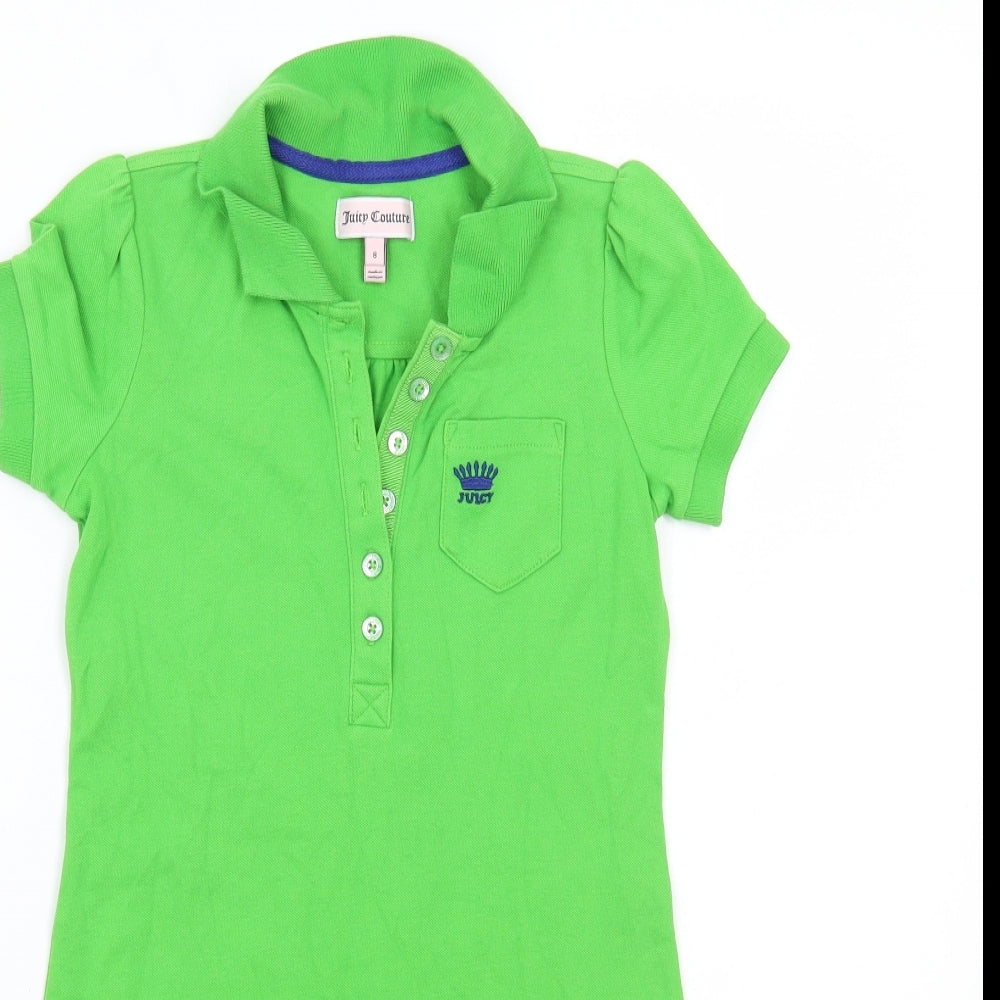 Juicy Couture Girls Green   T-Shirt Dress  Size 8 Years