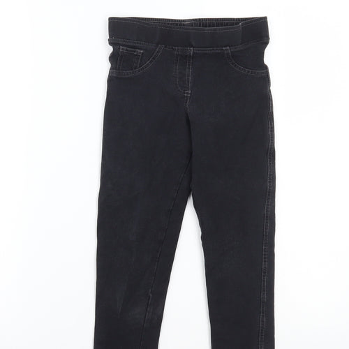 Marks and Spencer Girls Black   Straight Jeans Size 6-7 Years