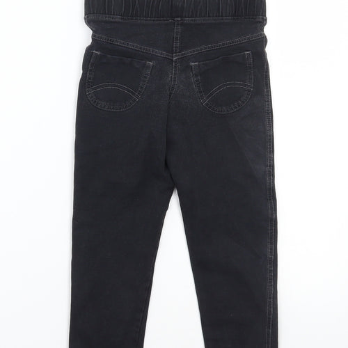 Marks and Spencer Girls Black   Straight Jeans Size 6-7 Years