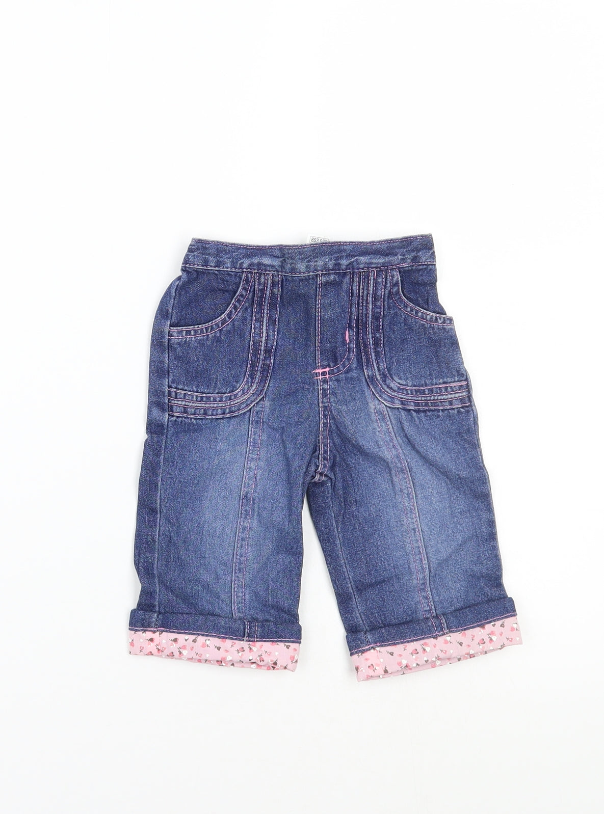 Mini mac Girls Blue   Cargo Jeans Size 3-6 Months