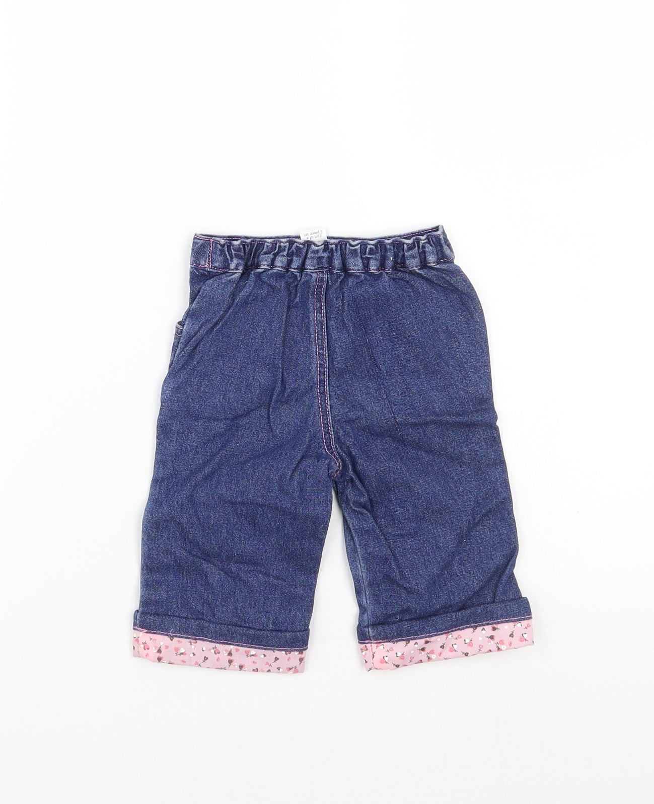 Mini mac Girls Blue   Cargo Jeans Size 3-6 Months