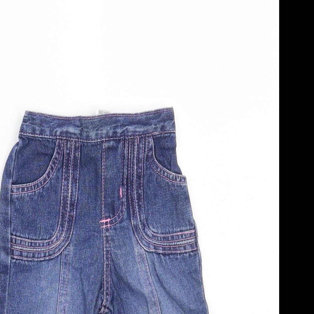 Mini mac Girls Blue   Cargo Jeans Size 3-6 Months