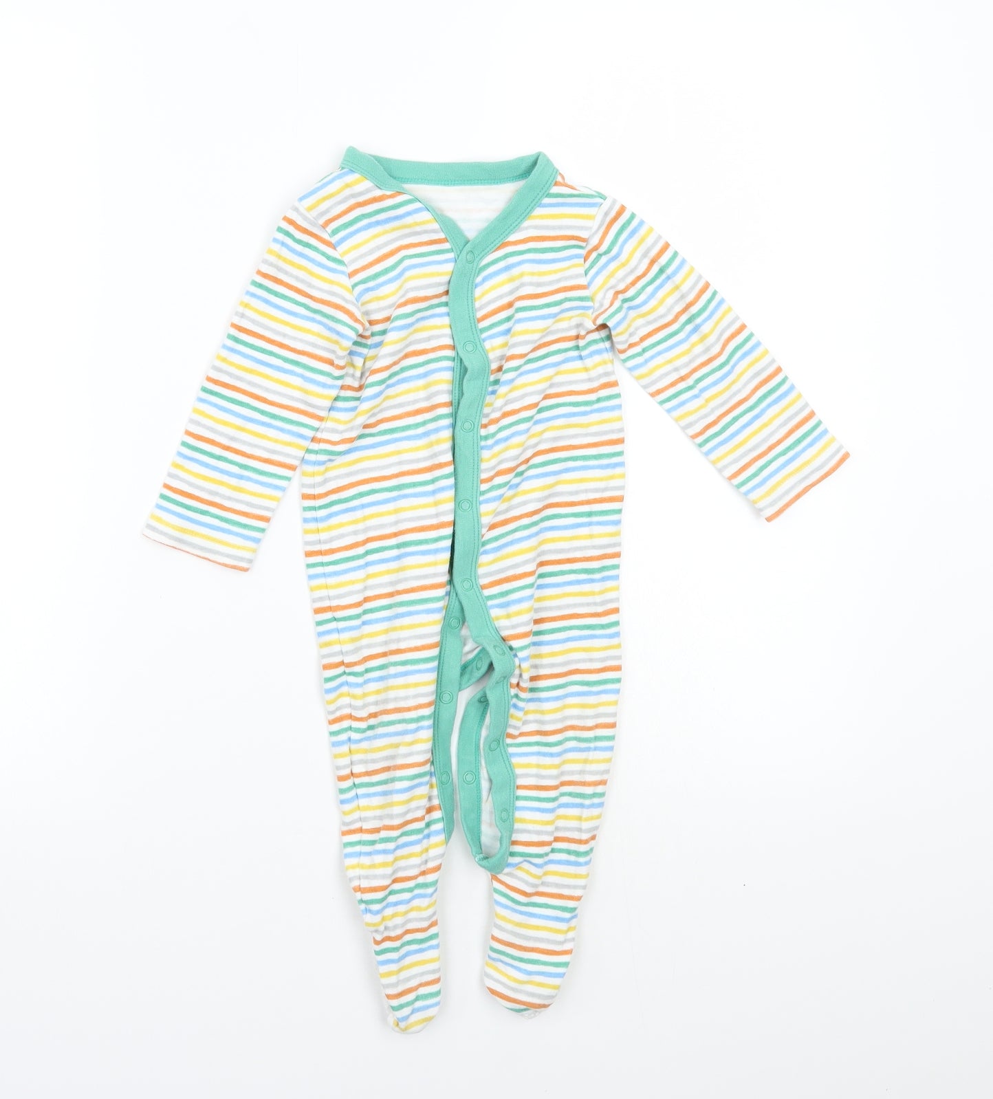 TU Baby White Striped  Babygrow One-Piece Size 9-12 Months