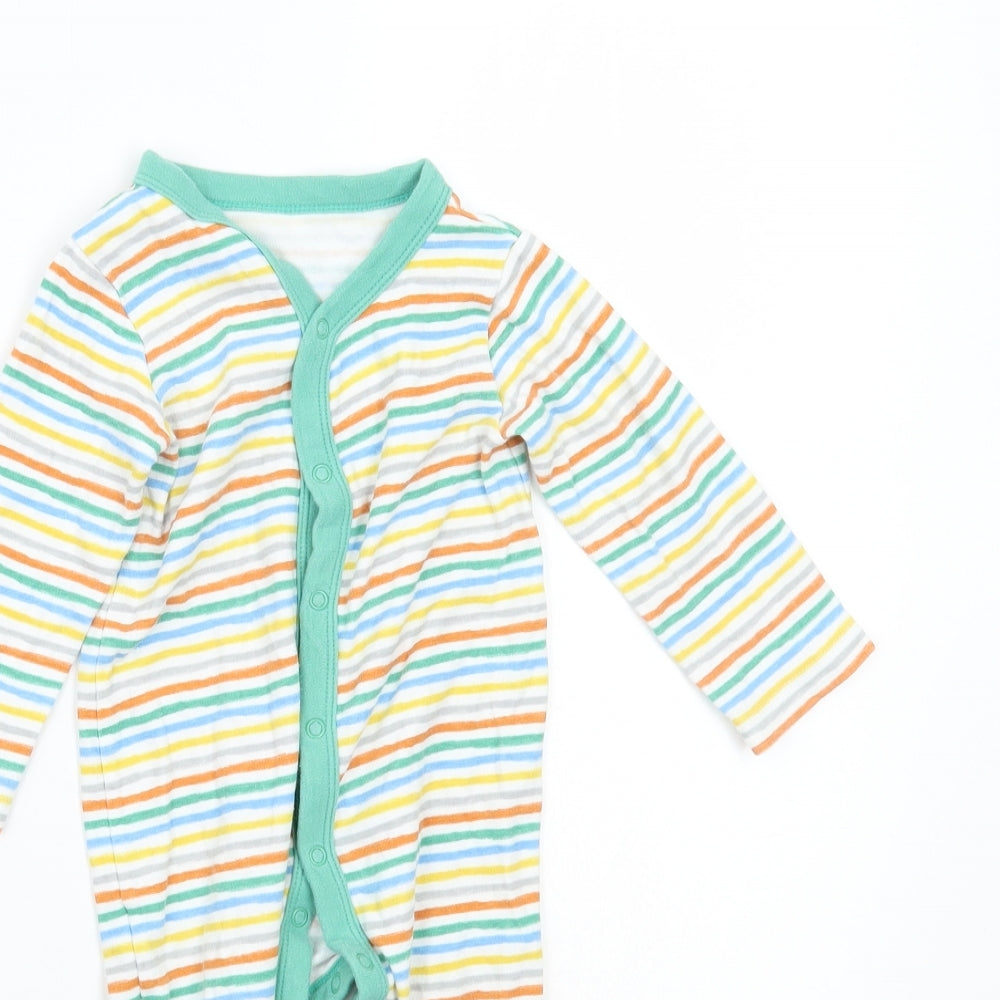 TU Baby White Striped  Babygrow One-Piece Size 9-12 Months