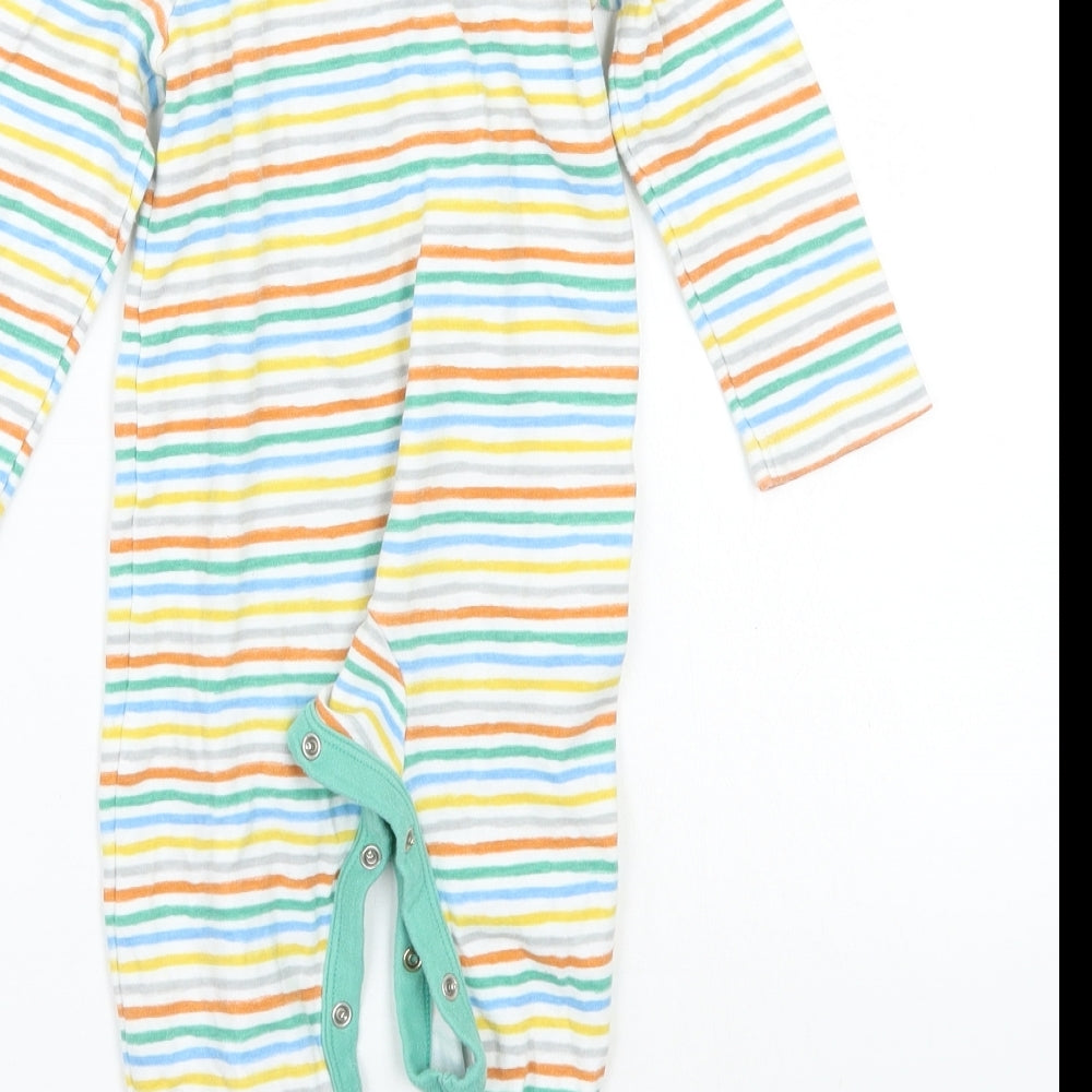 TU Baby White Striped  Babygrow One-Piece Size 9-12 Months