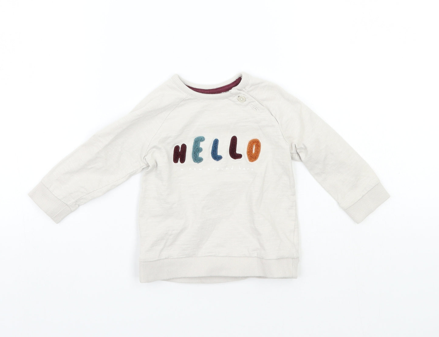 George Baby Beige   Pullover Jumper Size 6-9 Months