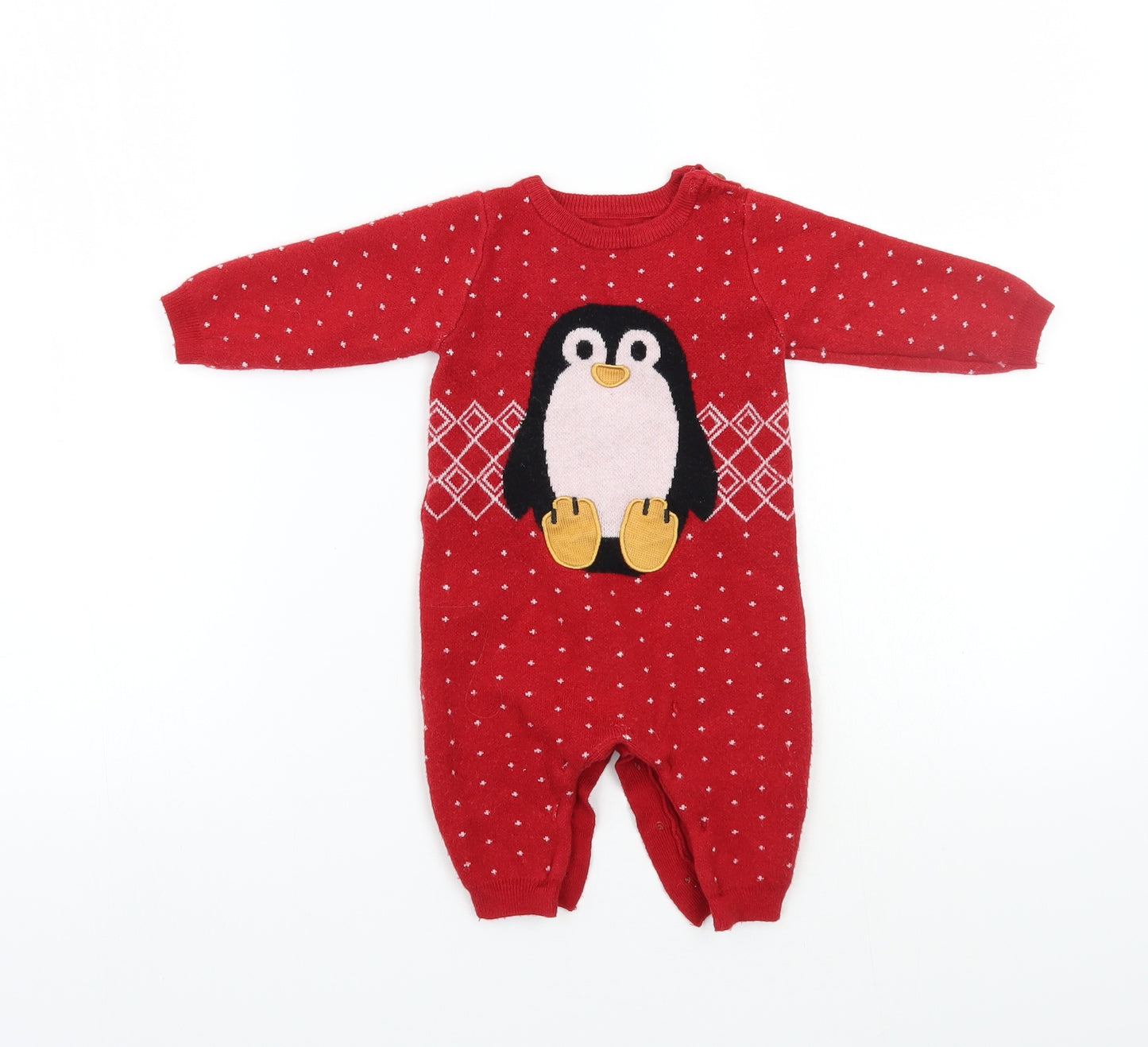 Nutmeg Baby Red   Babygrow One-Piece Size 3-6 Months