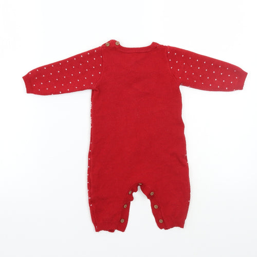 Nutmeg Baby Red   Babygrow One-Piece Size 3-6 Months