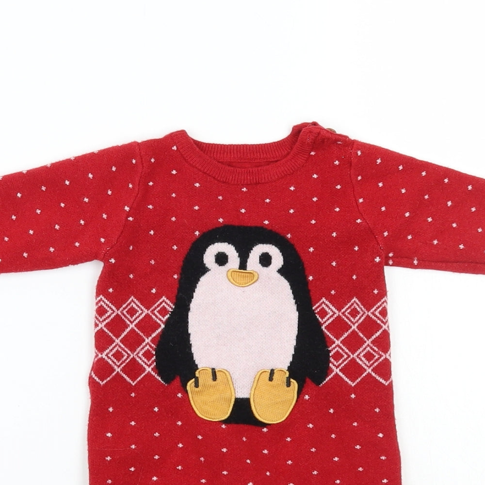Nutmeg Baby Red   Babygrow One-Piece Size 3-6 Months