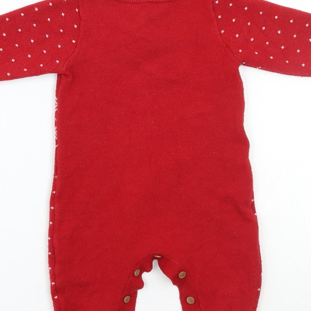 Nutmeg Baby Red   Babygrow One-Piece Size 3-6 Months