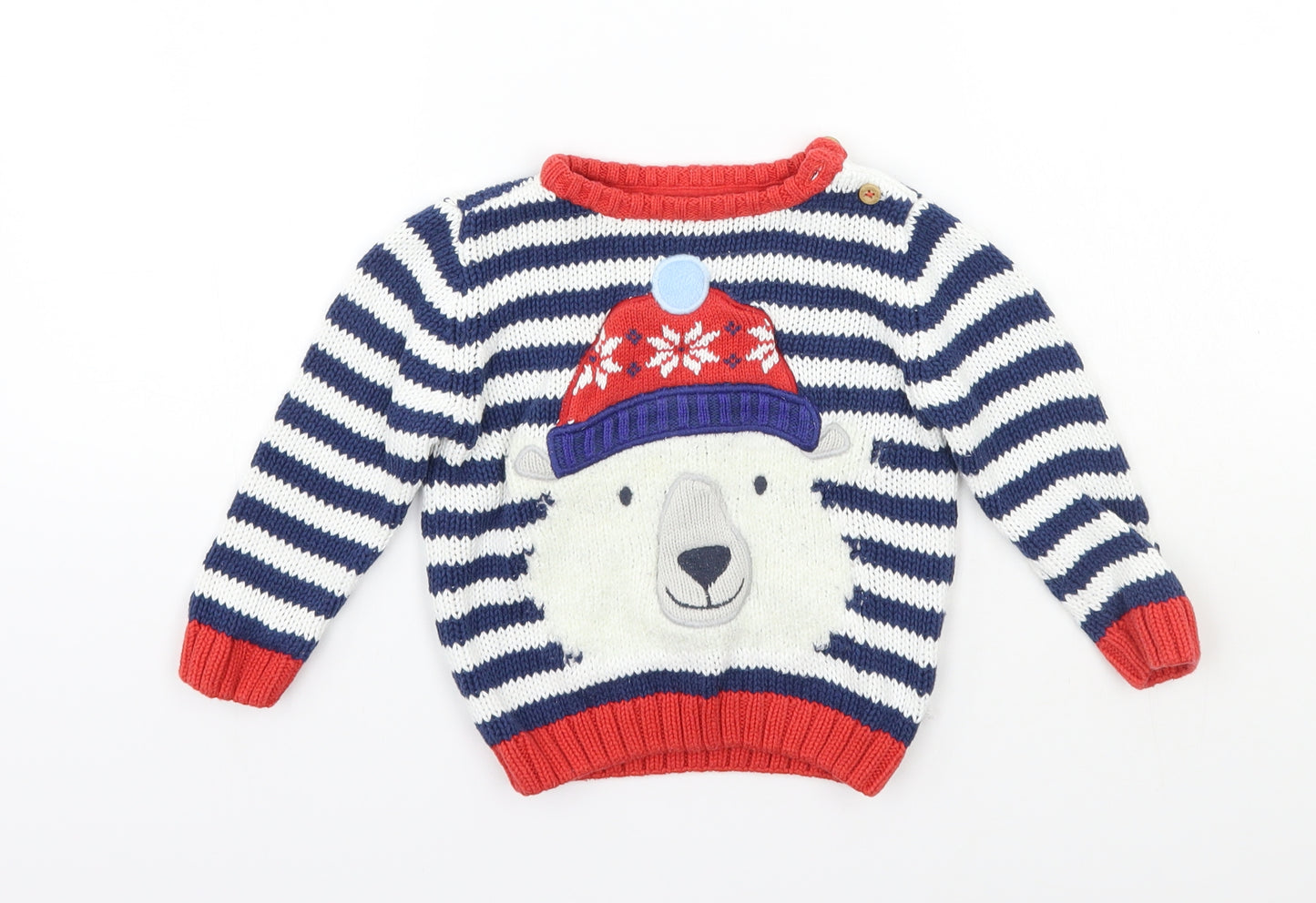 TU Baby Blue Striped  Pullover Jumper Size 9-12 Months