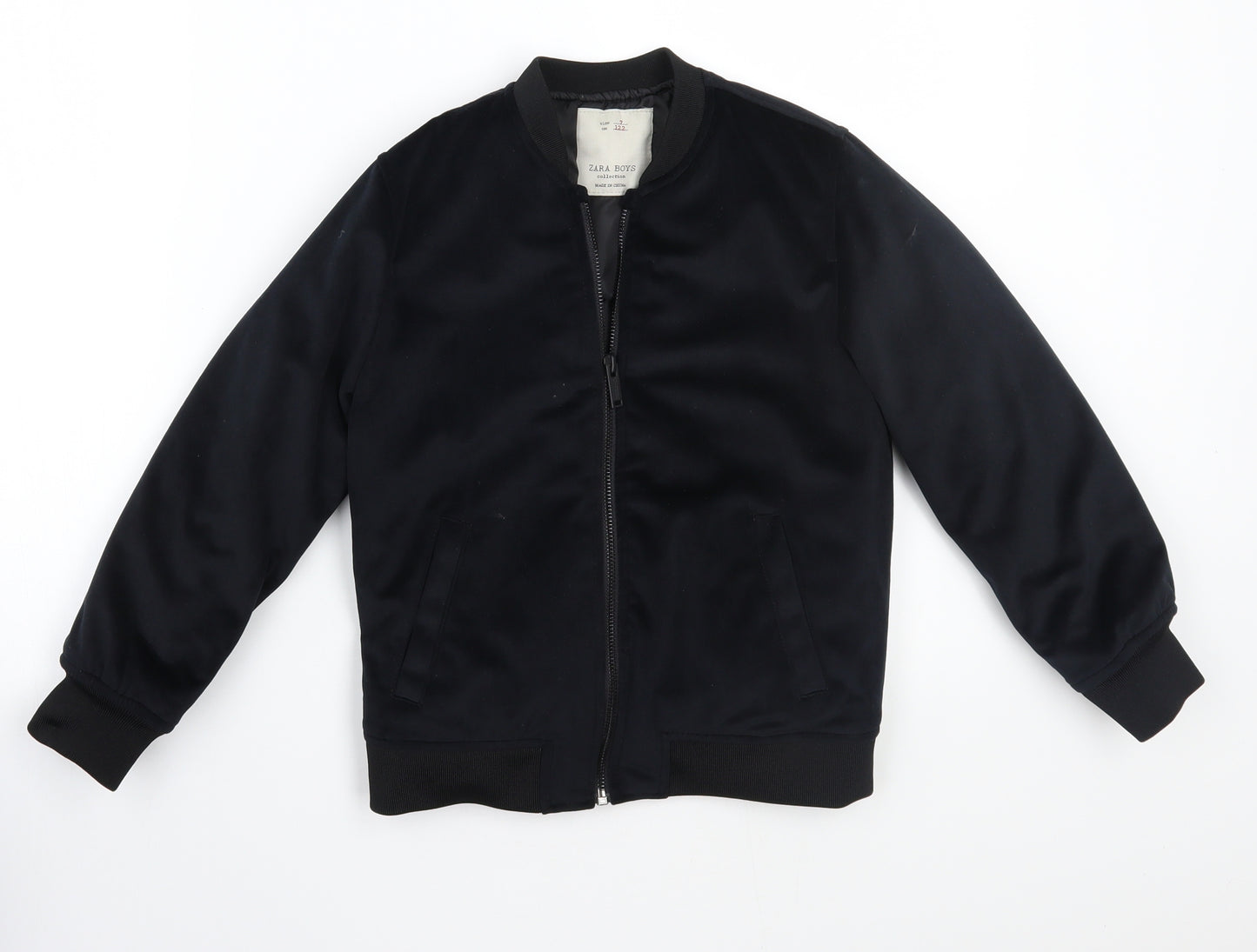 Zara Boys Black   Jacket Coat Size 7 Years