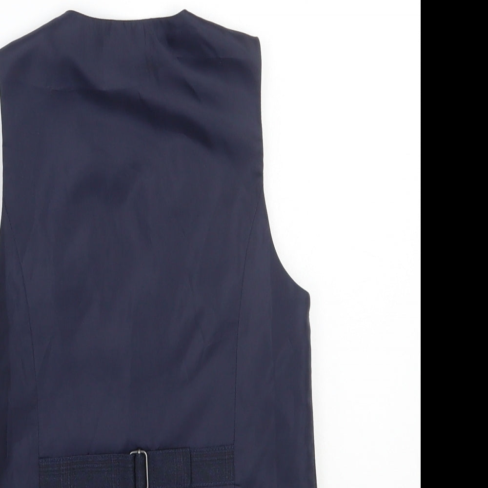 NEXT Boys Blue Check  Jacket Waistcoat Size 5 Years