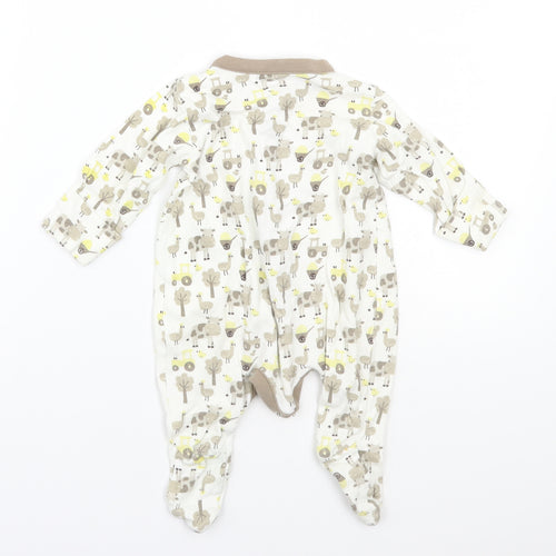 Mothercare Baby White   Babygrow One-Piece Size 0-3 Months