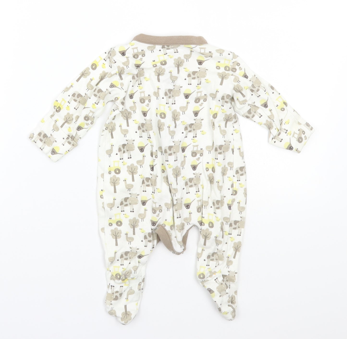 Mothercare Baby White   Babygrow One-Piece Size 0-3 Months