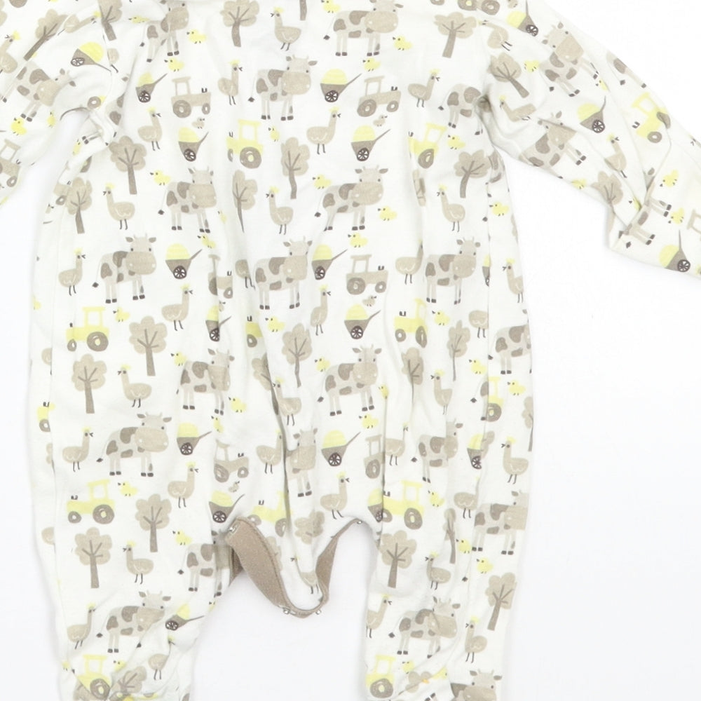 Mothercare Baby White   Babygrow One-Piece Size 0-3 Months