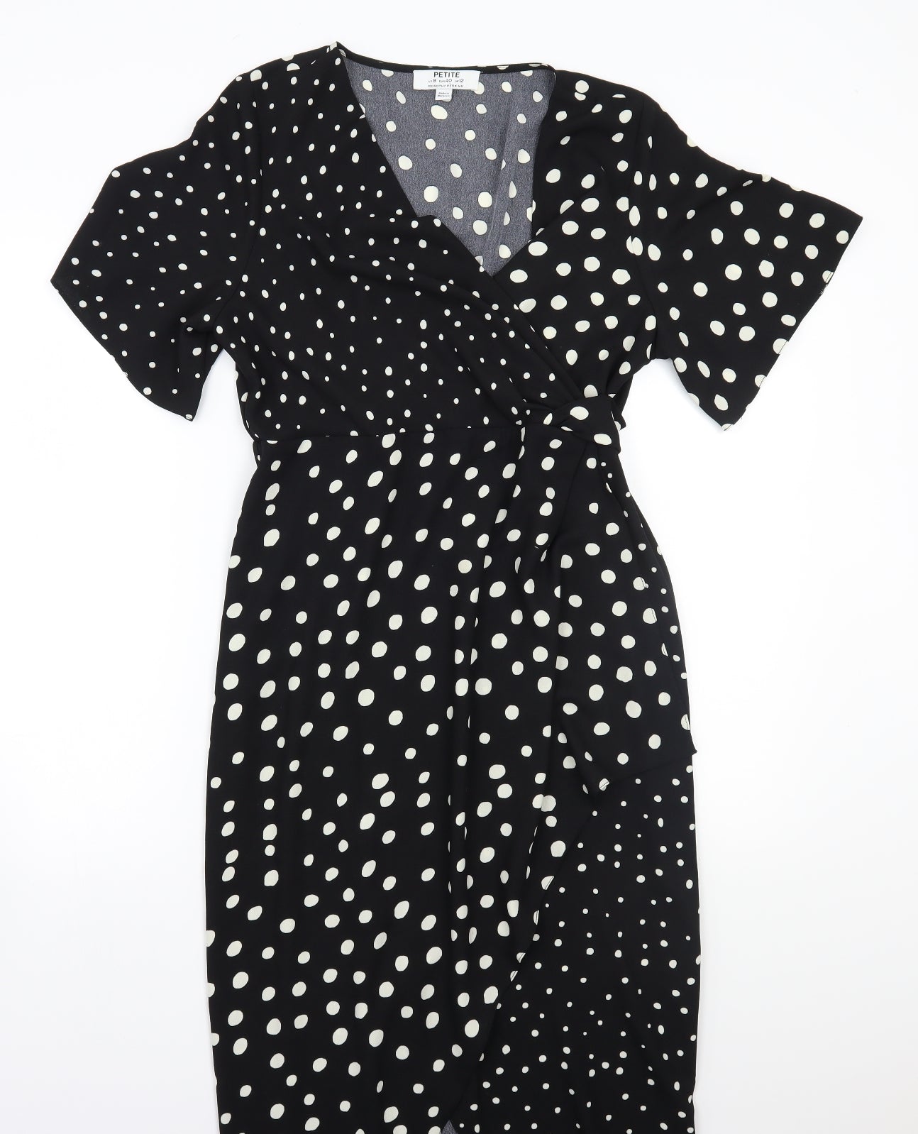 Dorothy Perkins Womens Black Polka Dot  A-Line  Size 12