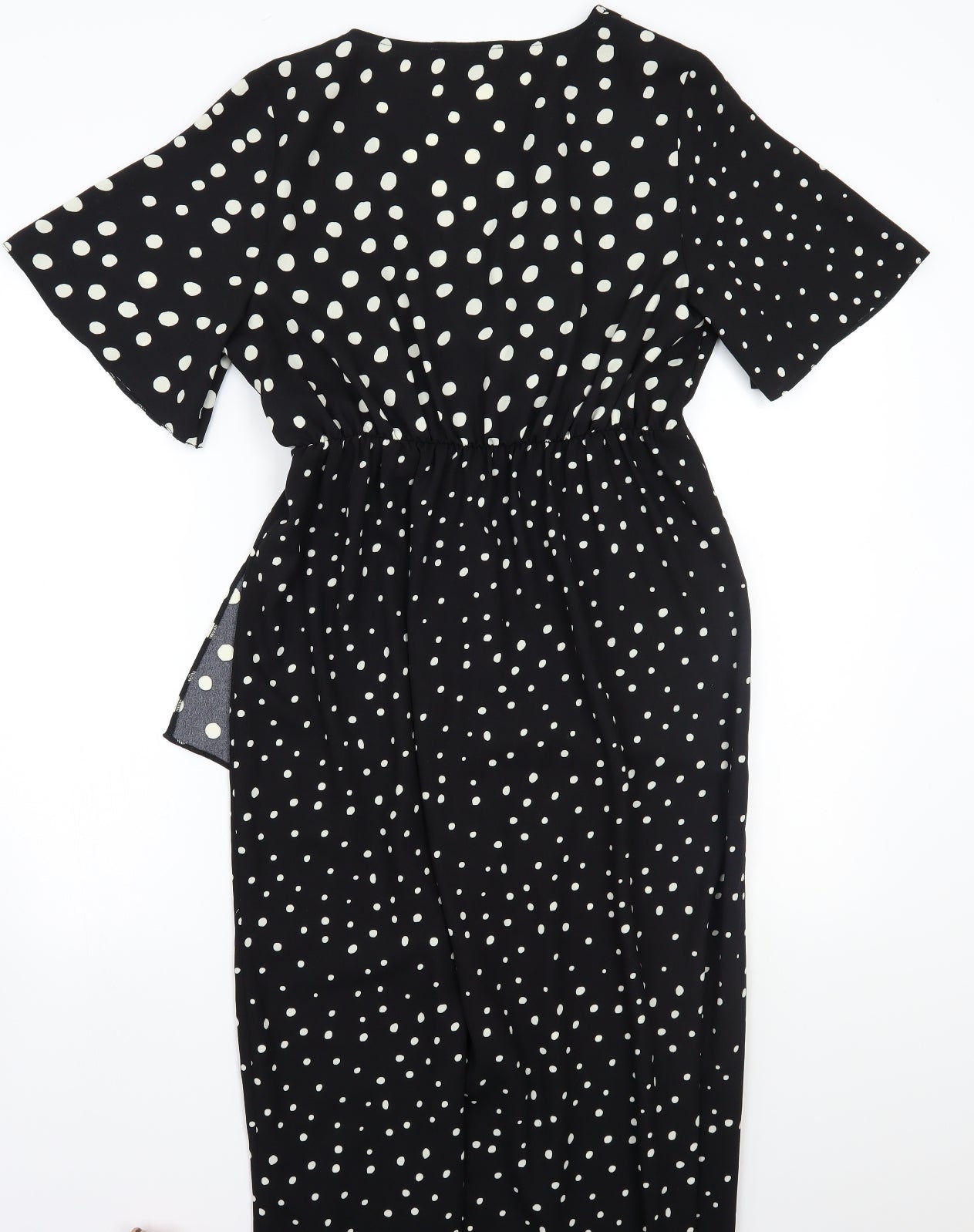 Dorothy Perkins Womens Black Polka Dot  A-Line  Size 12