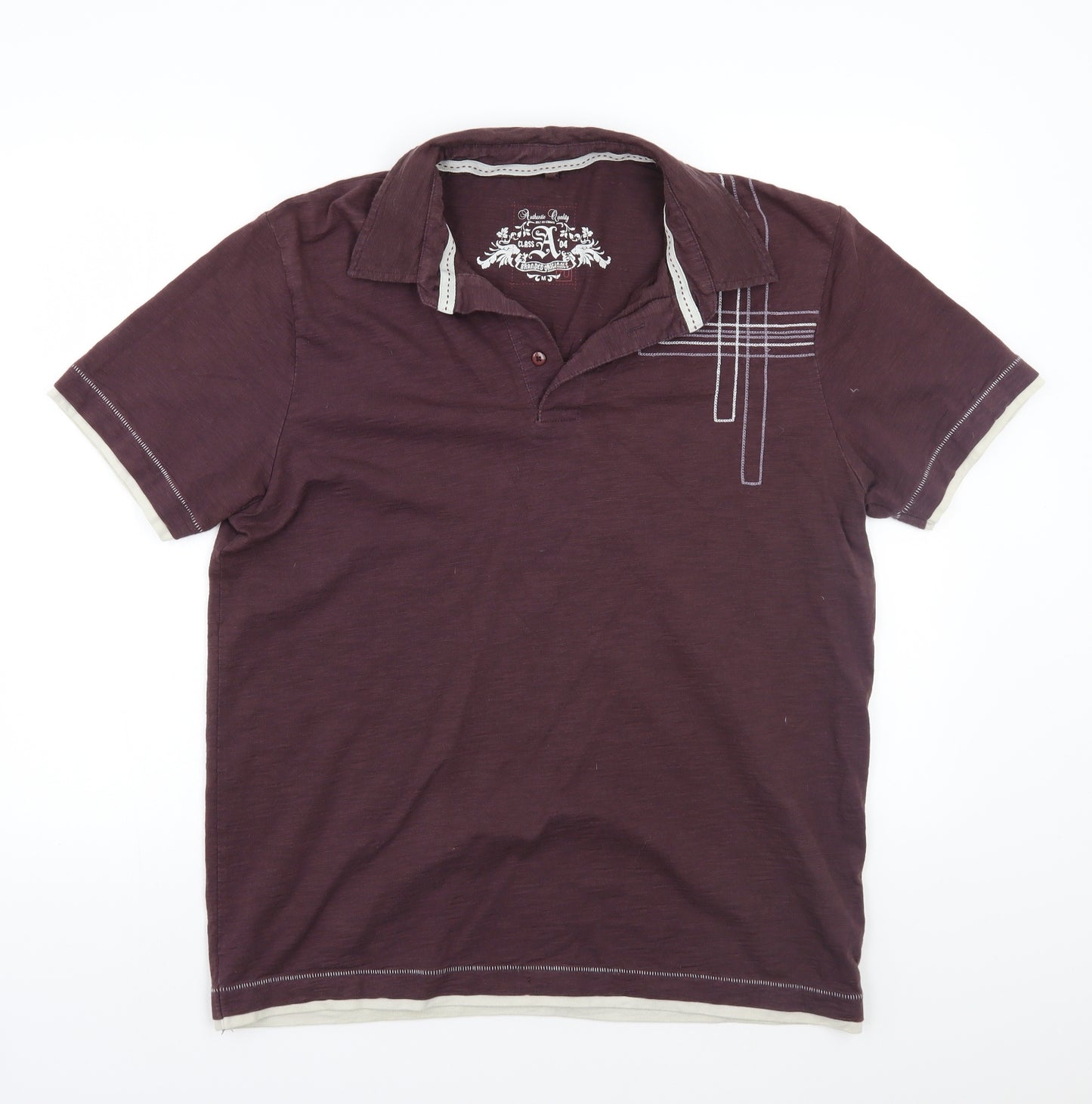 TU Mens Brown    T-Shirt Size M