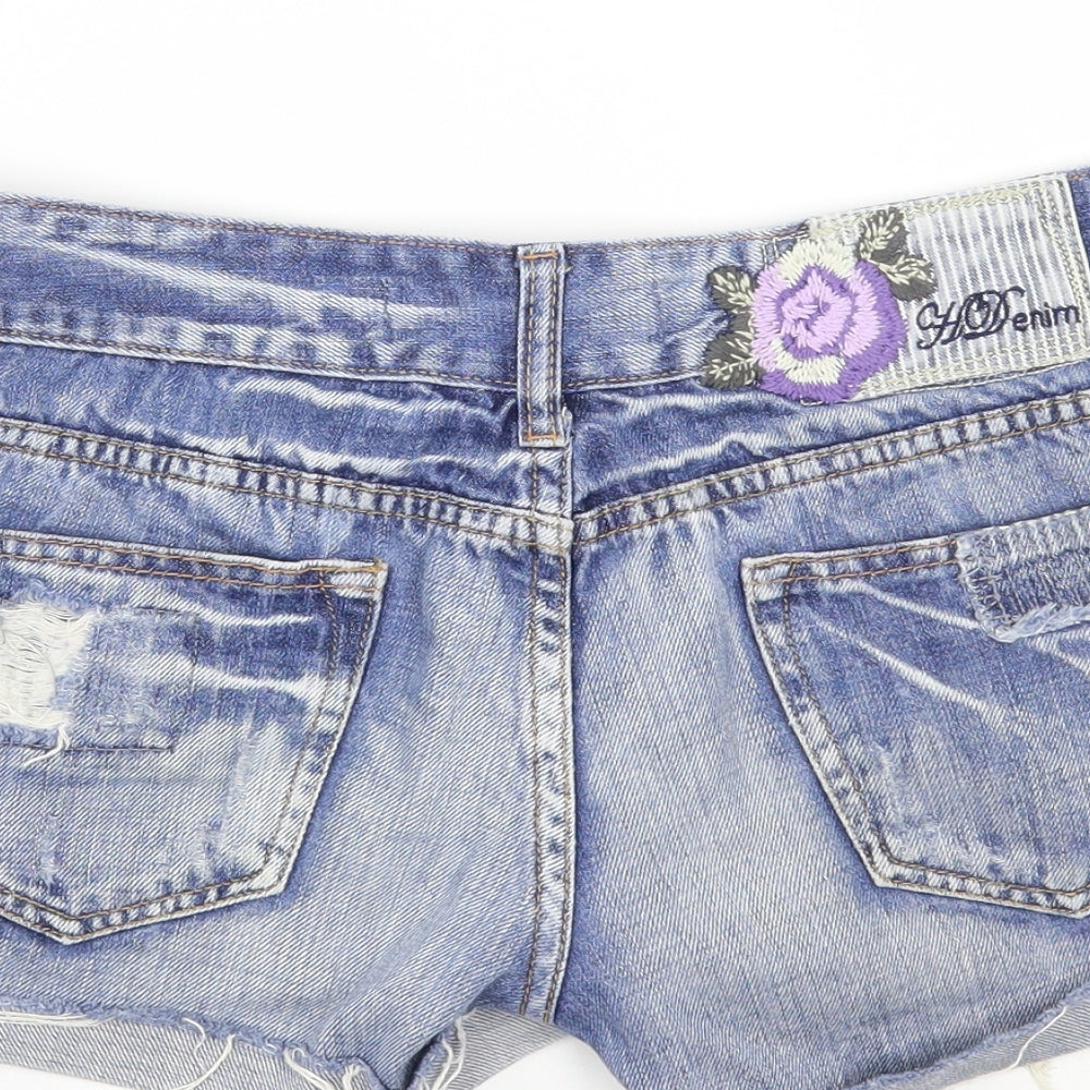 Newlook Womens Blue   Cut-Off Shorts Size 12
