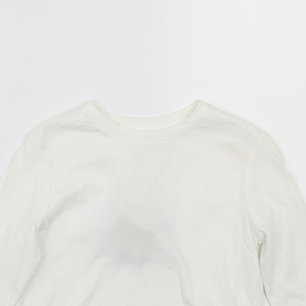 Zara Girls White   Basic T-Shirt Size 5 Years