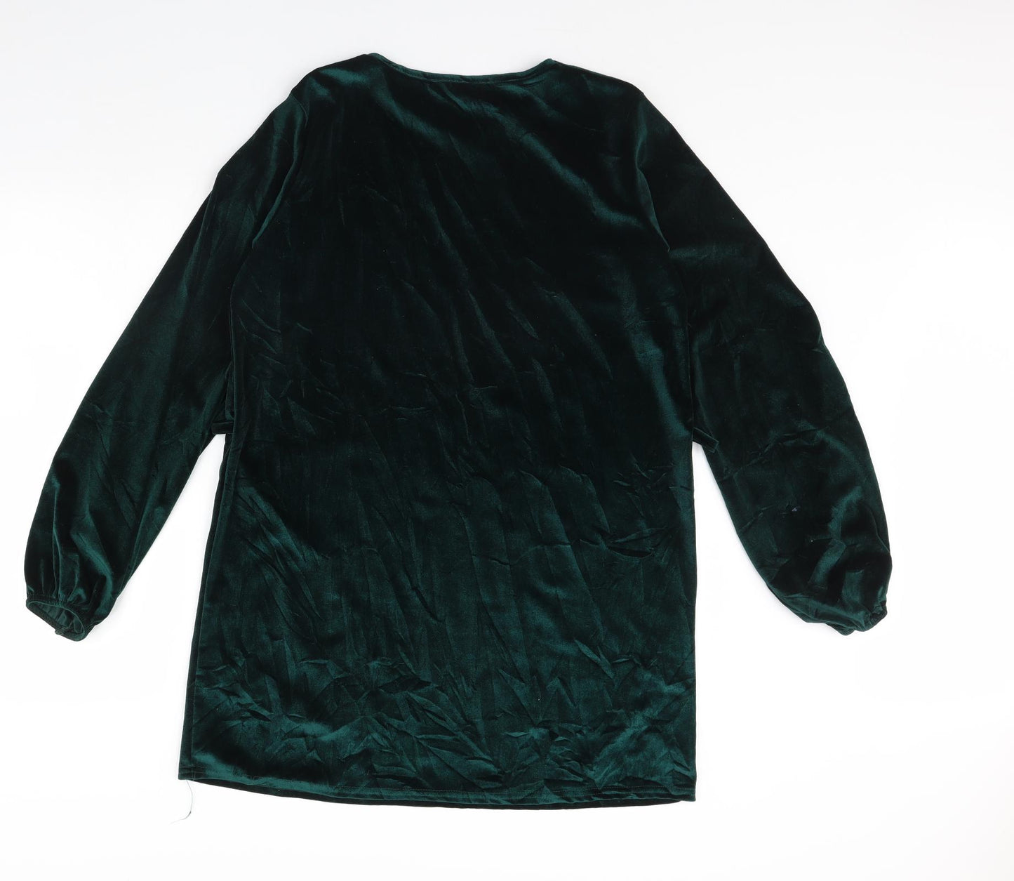pretty little Thing Womens Green  Velour Mini  Size 12