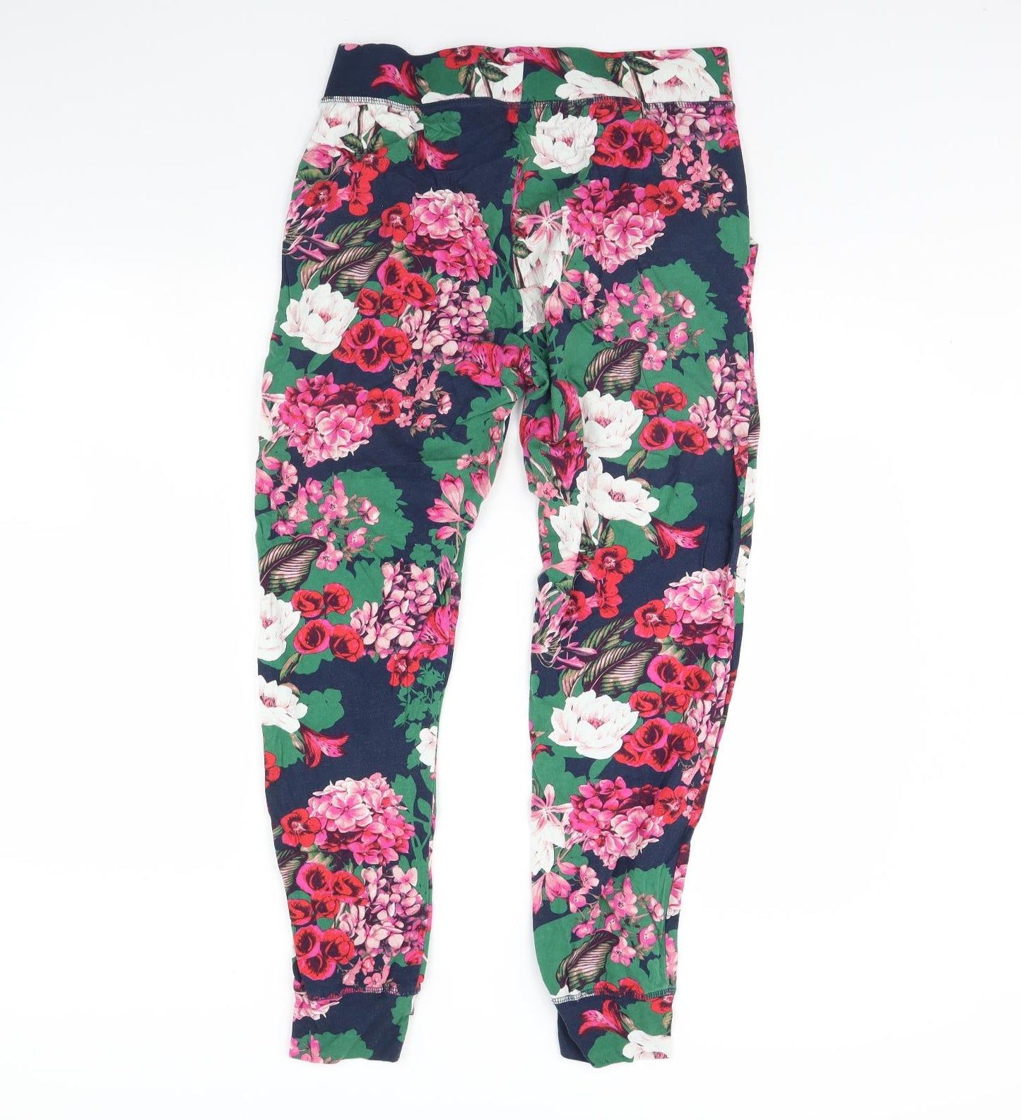 NEXT Womens Blue Floral  Trousers  Size M L30 in