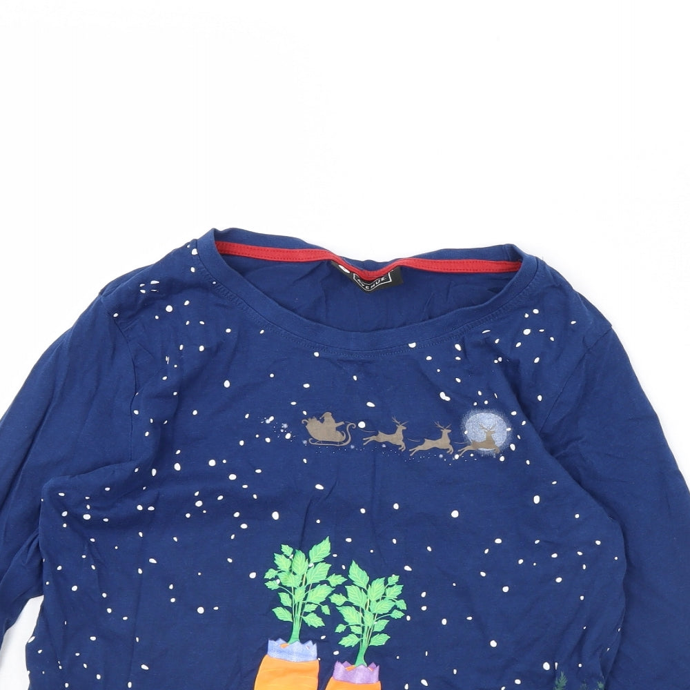 Avenue Womens Blue   Basic T-Shirt Size S  - christmas