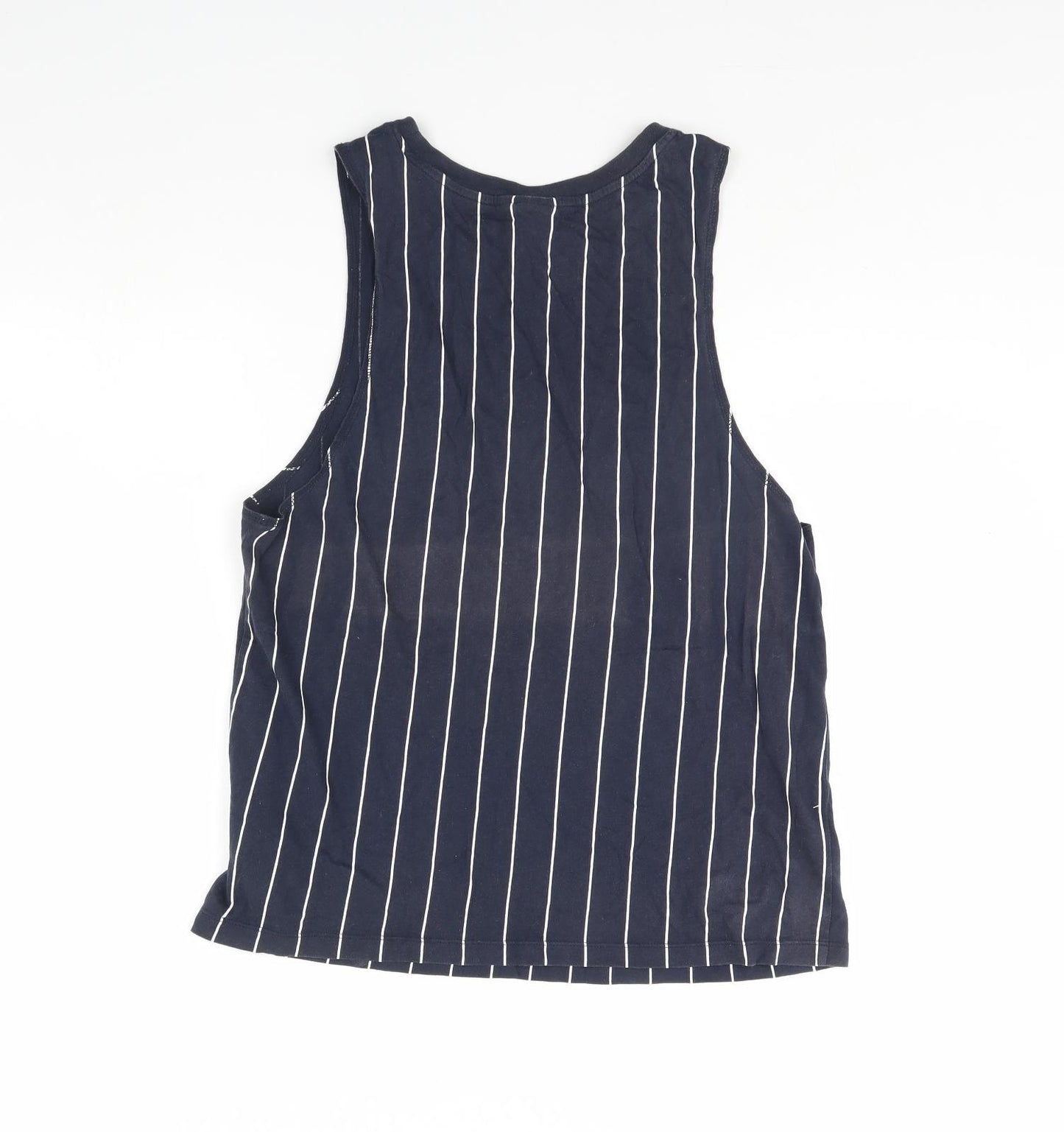 adidas Womens Blue Striped  Basic Tank Size 10