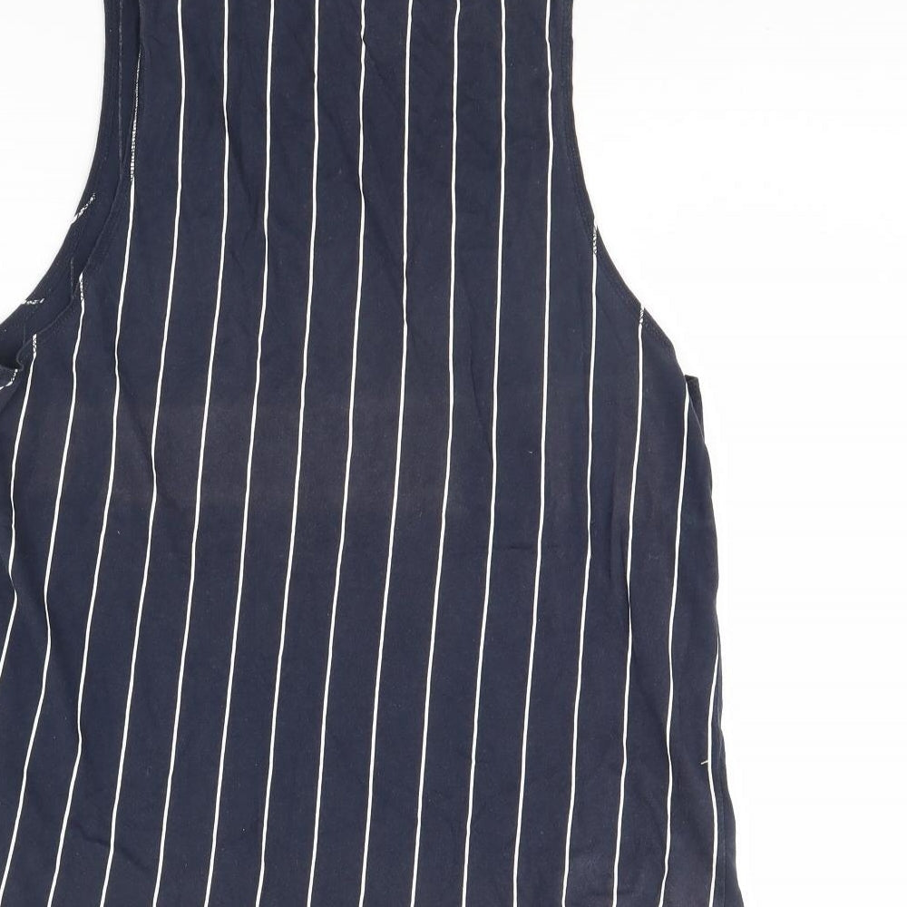 adidas Womens Blue Striped  Basic Tank Size 10