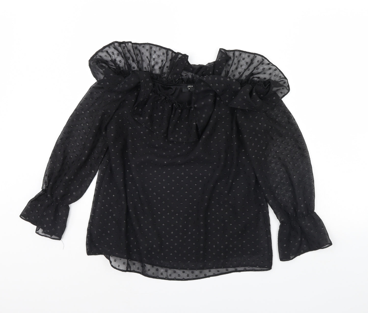Papaya Womens Black   Basic Blouse Size 10