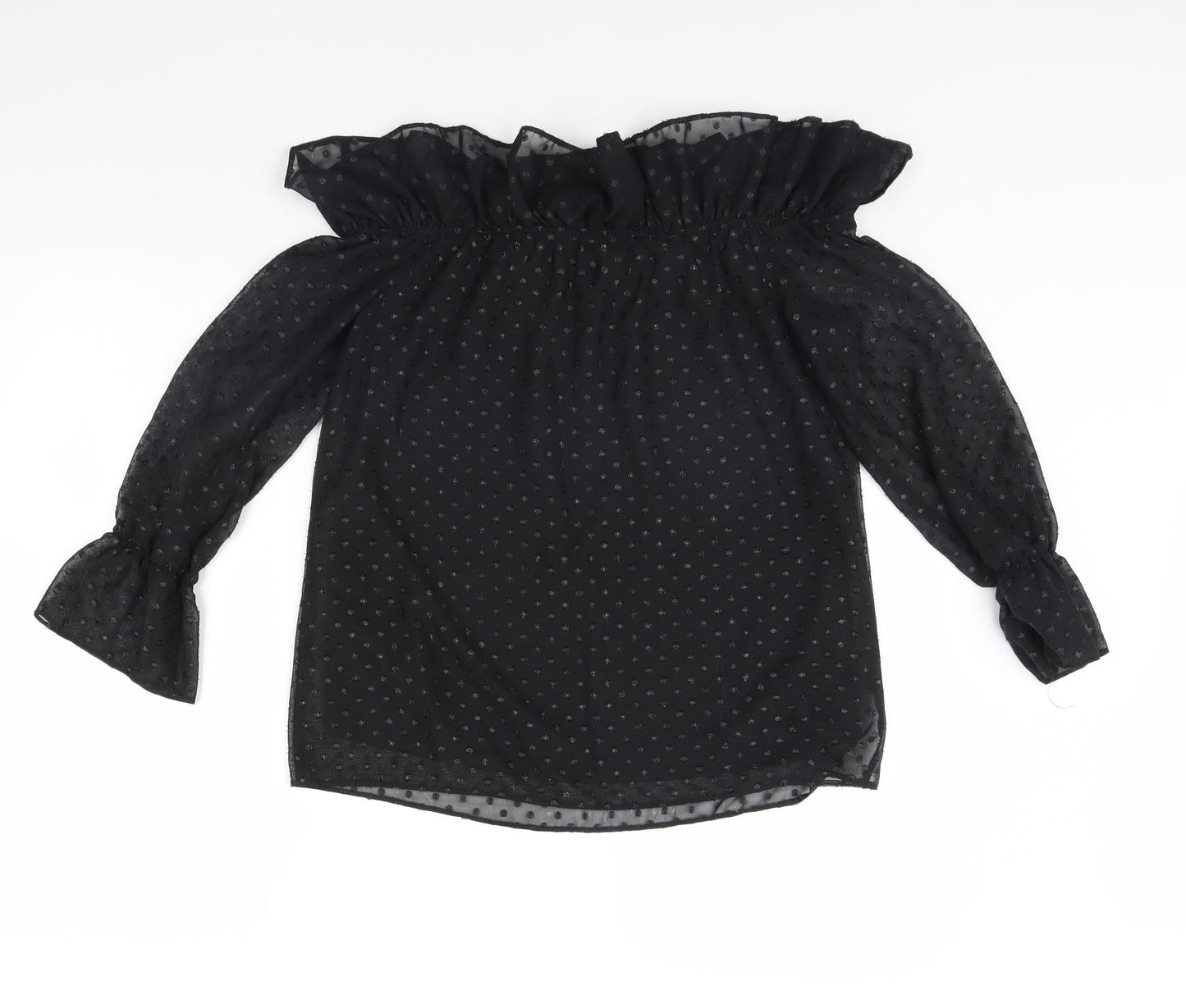 Papaya Womens Black   Basic Blouse Size 10